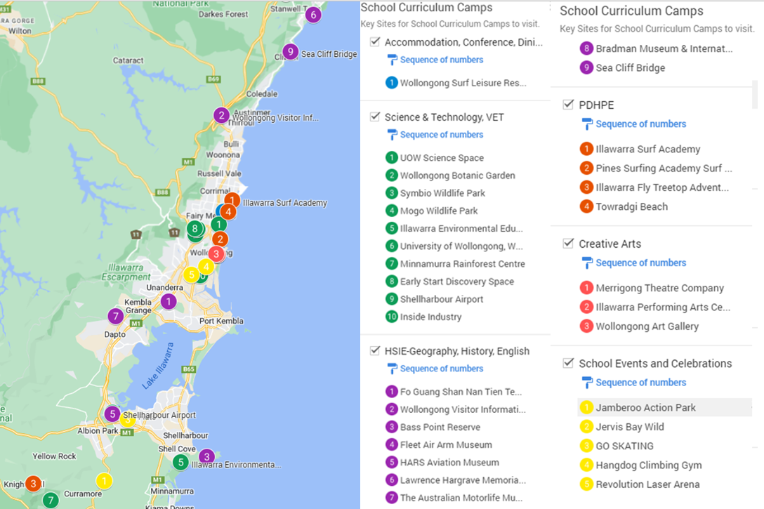 Curriculum Camps Map